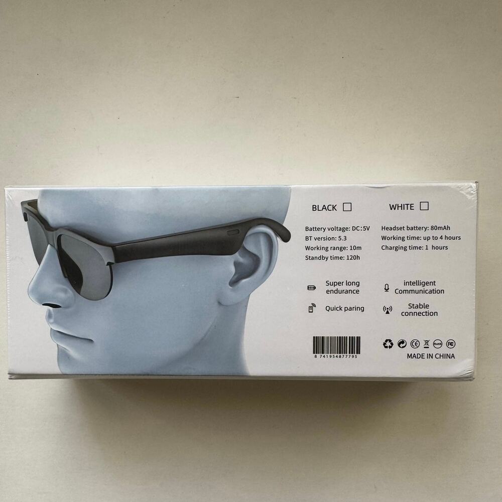 NWB Smart Glasses Microphone, Headphones, AI Translation, Touch